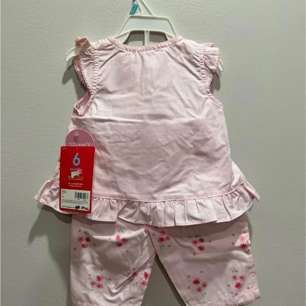 NWT baby girl flowers pink set Carter’s 6 months - Picture 2 of 2